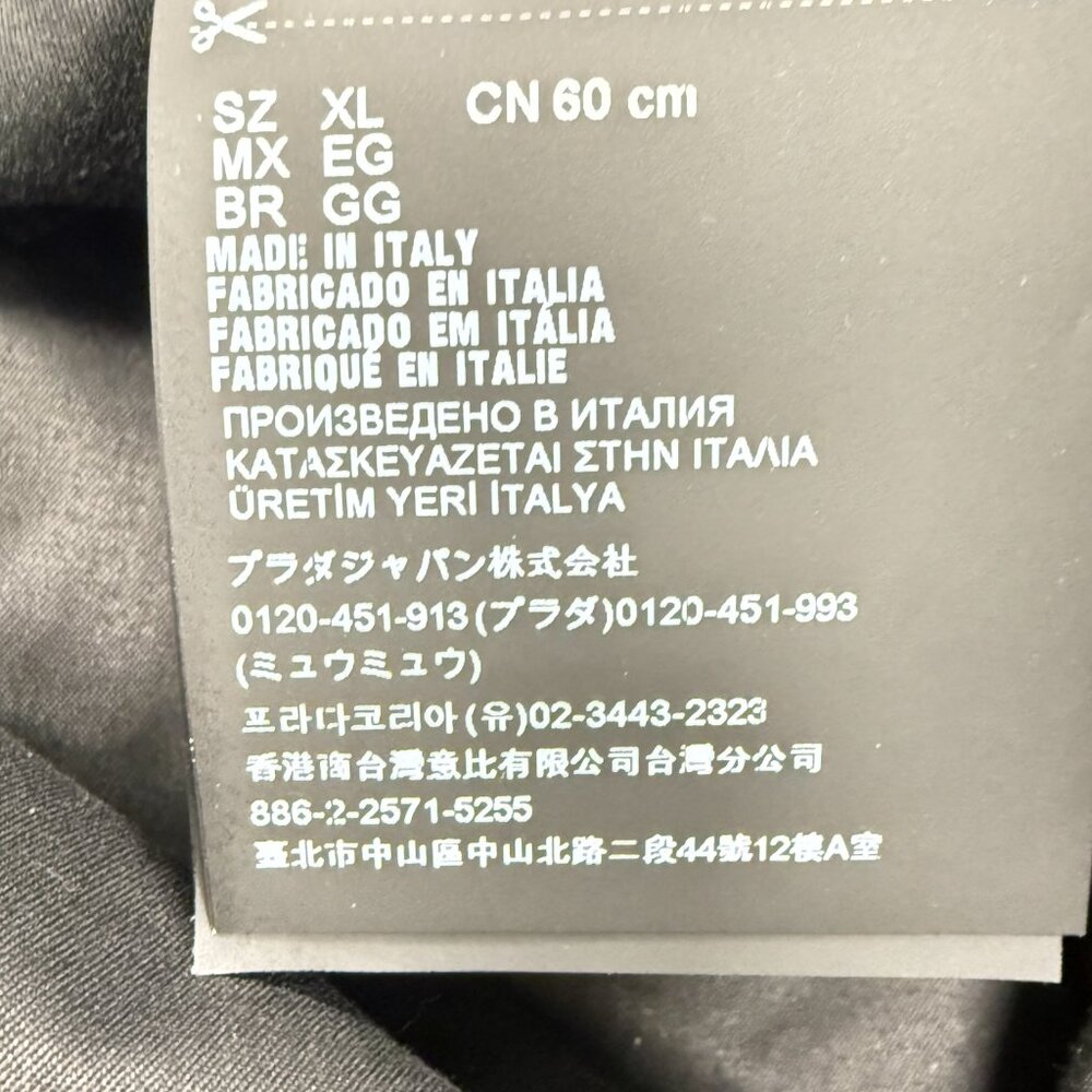 $1495 Authentic PRADA Made in ITALY Unisex Black Lambskin Bucket Hat SZ.XL 60cm - Picture 6 of 13